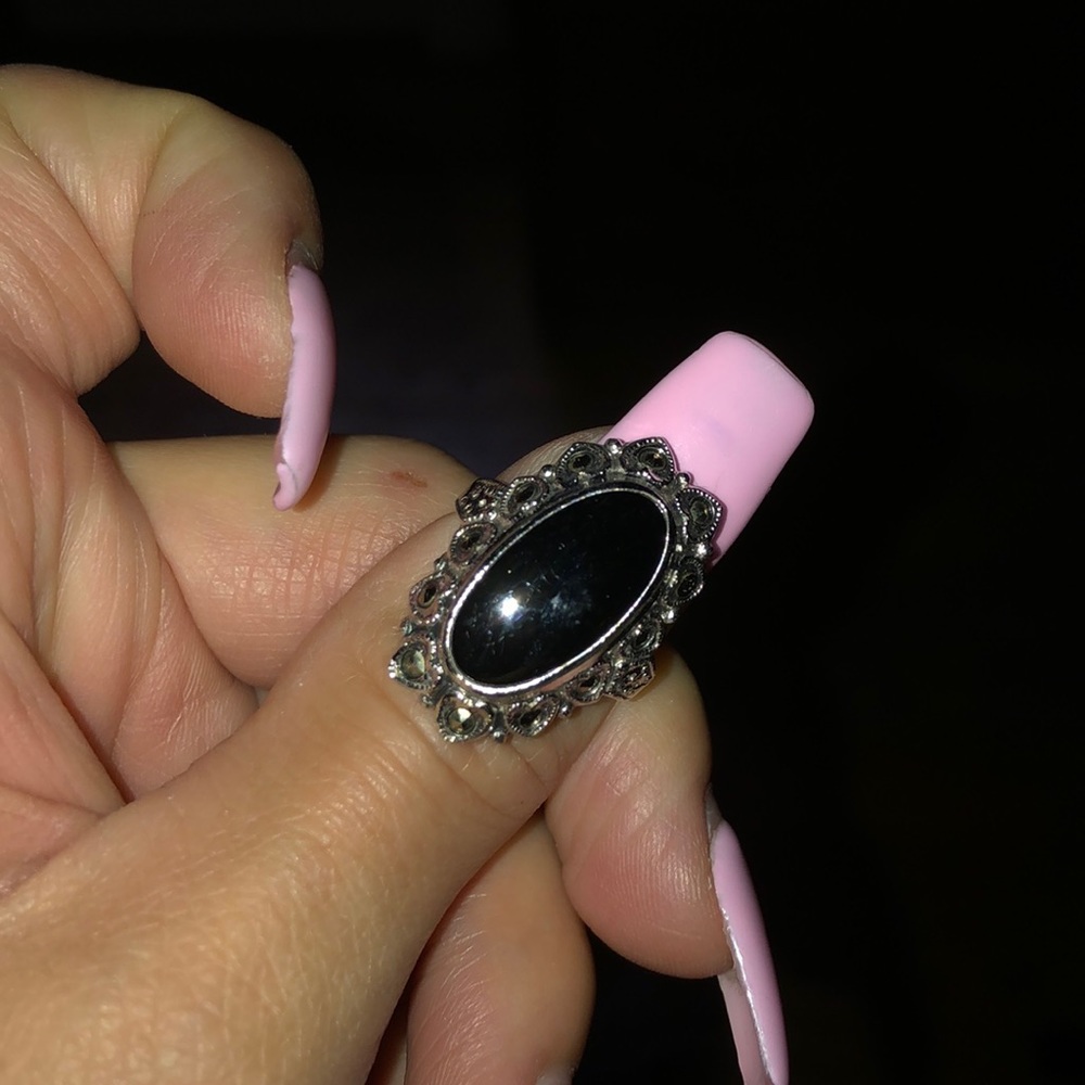 Black Onyx Crystal Ring - Picture 6 of 7